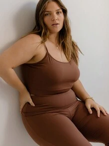 Aralina Curve Sleek Active Low Back Crop Tank Top