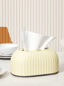 1pc Beautiful Plastic Tissue Box,Hanging Tissue Box With Adhesive Buckle ,Nordic Style, Paper Container, Desktop Tissue Holder, Plastic Tissue Box, Desktop Decoration, Home Use, Modern Decoration Holder, Used For Bathroom, Countertop