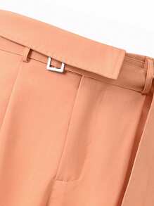Claim Dot Men's Solid Color Waistband Straight Leg Casual Pants, Everyday Wear - Orange - View 5