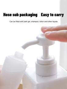 30ml 100ml 60ml 可重复使用管，空瓶，柔软乳液和洗发水容器，可重复使用瓶，旅行化妆瓶 - 白色 - 查看 4