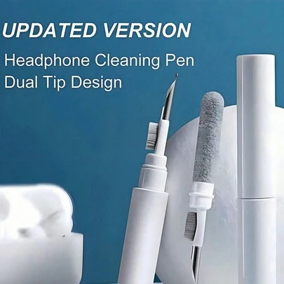 SHEIN 3-In-1 Wireless Headphone Cleaning Tool Compatible With Airpods Pro Earbud Case Cleaning Kit, Multifunctional Digital Appliance Cleaning Brush, Computer Mobile Phone Digital Dust Removal Pen, Birthday Gift, Kitchen, Bathroom, Home, Household Items