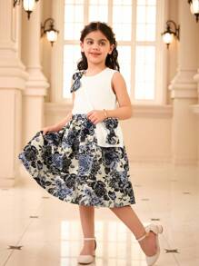 Matching Bowknot Cross-Body Bag,Summer 7th Birthday Elegant Party - White - View 1