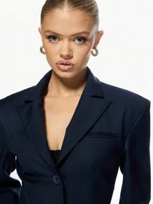 MISSGUIDED Blazer sofisticato oversize, giacca da tailleur professionale, spalle strutturate, abbigliamento da ufficio moderno, abbigliamento da lavoro classico e su misura, moda autunno inverno primavera per dirigenti e professionisti