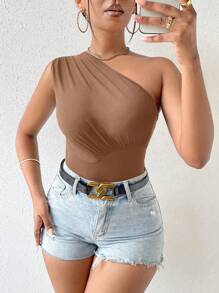 VaVaBold 女士纯色无袖休闲衬衫，简约时尚日常穿着