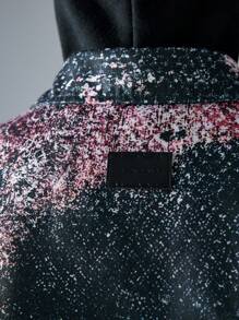 NEON BLANC 男士街头时尚印花编织长袖衬衫 - 黑色 - 查看 6