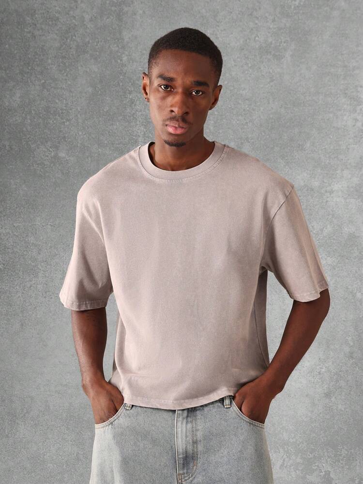 Essential Washed Oversized Crop T-Shirt