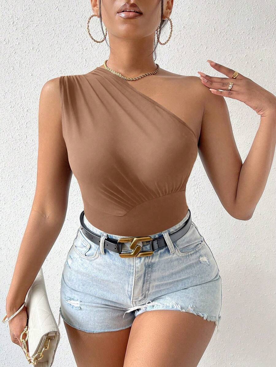 VaVaBold 女士纯色无袖休闲衬衫，简约时尚日常穿着