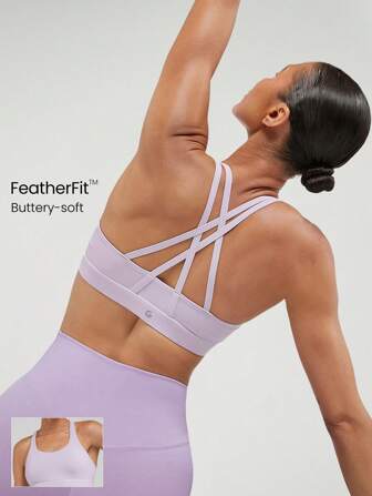 حمالة صدر رياضية بحزام متقاطع من FeatherFit™