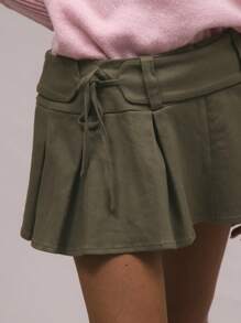 MUSERA Low Rise Micro Mini Skirt Y2k Spring Summer Party Vacation Holiday Festival - Olive Green - View 5