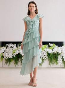 MOTF Soiréza Vestido con volantes y vuelo