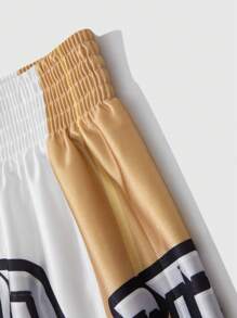 ROMWE MEN Street Life Heren vechtboks sportshorts, geschikt voor dagelijks gebruik, lente/zomer