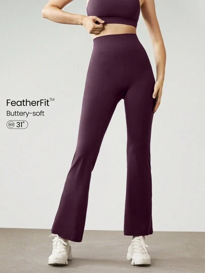 GLOWMODE 31" FeatherFit™ High-Rise Flared Leggings Pants Low Impact Yoga Daily