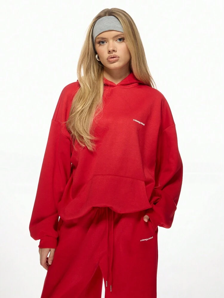 MISSGUIDED オーバーサイズフード付き快適スウェットシャツクリスマス