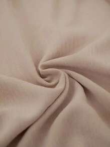 Écloséra Vestido largo informal de mujer de manga corta y unicolor con detalle de lazo - Albaricoque - Ver 3