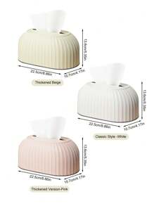 1pc Beautiful Plastic Tissue Box,Hanging Tissue Box With Adhesive Buckle ,Nordic Style, Paper Container, Desktop Tissue Holder, Plastic Tissue Box, Desktop Decoration, Home Use, Modern Decoration Holder, Used For Bathroom, Countertop
