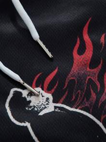 ROMWE MEN Street Life 男士交叉设计休闲短裤，日常穿着 - 彩色 - 查看 6