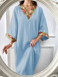 Al Najma Women's Turkish Kaftan & Arab Traditional Long Dress,Modest
