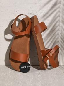 SHUZIA Vegan Leather Wide-Fit Ankle Strap Sandals Summer Shoes Spring Shoes Spring Break Easter Mother's Day Present