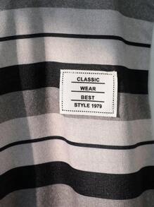 SHEIN Young Boy Summer New Casual Stylish Striped Short Sleeve 2 In 1 T-Shirt