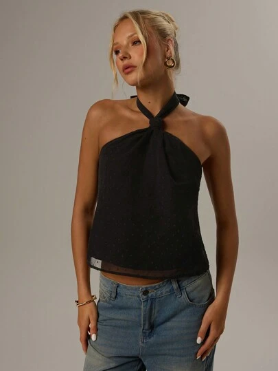 SHEIN Forever 21 Women's Solid Color Sleeveless Fitted Tank Top, Casual Daily Wear