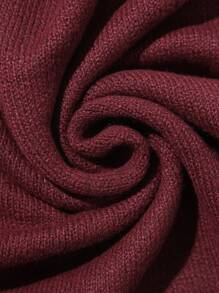 EMERY ROSE Women's Loose Casual V-Neck Hollow Geometric Textured Sweater Knit Pullover Fall Winter Outfit