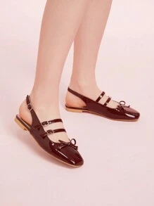 CUCCOO DOLLMOD Mocasines planos casuales con decoración de lazo, estilo de chica escolar japonesa para mujeres