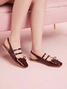 CUCCOO DOLLMOD Mocasines planos casuales con decoración de lazo, estilo de chica escolar japonesa para mujeres