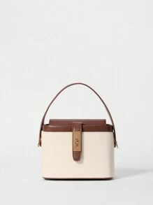 Bolso cuadrado de moda simple para uso diario femenino, compras, viajes, universidad, minimalista, ligero, contraste de color con correa ajustable, bolso de hombro cruzado para mujer para negocios/traslados/trabajo/oficina, esencial para chica, adolescente, estudiante universitaria, mujer de estilo empresarial casual, perfecto para oficina, negocios y trabajo