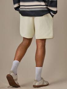 Manfinity VCAY Men's Knitted Casual Everyday Loose Straight Leg Shorts