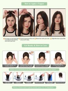 女士真人发饰 真人发饰 女士稀疏发片 手工制作瑞士底座真人发饰 无刘海 头顶接发 稀疏发片 10 英寸 (4#) - S4 - 查看 8