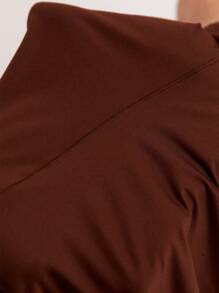 Silquee Magic Series Sexy Plus-Size Sleeveless Casual Bodysuit, Soft & Stretchy Skin-Friendly Bodysuit With Layered Design, International Safety Certified  Women S Bodysuits, Business Cacual  Woman, Vacation Outfits Women,Summer Clothes ,Cute Summer Tops, Country Concert Outfit,Holiday Outfit,Basic For Women,Minimalism T-Shirt, Summer Outfit T-Shirt, Premium Seamless Outer Seam T-Shirt, Luxury Knitwear T-Shirt, Essential Top, Brunch Outfits For Women - Coffee Brown - View 10