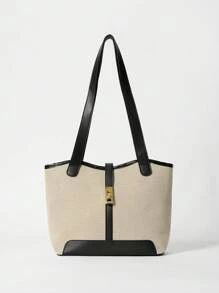 Casual Business Large Capacity Foldable Backpack With Double Shoulder Strap And Shoulder Tote Bag, Suitable For Girls And Women Shopping, Commute, Travel, Business Events, Gifts For Mom School Bag, Large Capacity, Portable, Lightweight, Classic Casual, Suitable For Teen Girls Women College Students, Perfect For Back To School, College, Middle School, High School, Fashionable Tote Bag With Zipper, Work Bag Women, Ideal For Everyday Elegance & Special Occasions Winter Gifts - Multicolor - View 1