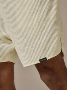 Manfinity VCAY Men's Knitted Casual Everyday Loose Straight Leg Shorts