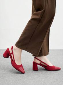 CUCCOO BIZCHIC Women's Fashion Pointed Toe High Heel Shoes For Daily Wear Spring Shoes Spring Break Easter - Burgundy - View 4