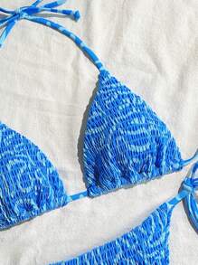 SHEIN Swim Springbreak 2025 Women Swimwear Set, Random Print Design