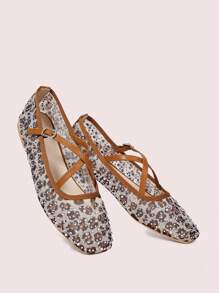 CUCCOO DOLLMOD Mujeres Malla Planos, Simple y Elegante Vestir Casual Diario - Marrón - Ver 9