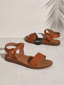 SHUZIA Vegan Leather Wide-Fit Ankle Strap Sandals Summer Shoes Spring Shoes Spring Break Easter Mother's Day Present