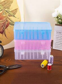 SHEIN Portabobine di filo, scatola di stoccaggio per cucito trasparente, organizer per fili da ricamo, per cucito e filati da ricamo domestici, organizer da tavolo