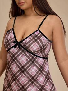 Forever 21 Plus Size Spaghetti Strap Bow Decor Simple Casual Short Dress