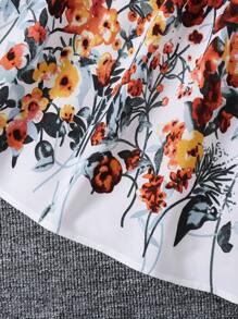 SHEIN 2pcs Young Girl Red Heart Ribbed Ruffle Trim Dress And Jacket Set,Holiday,Summer,Travel - Burgundy - View 6