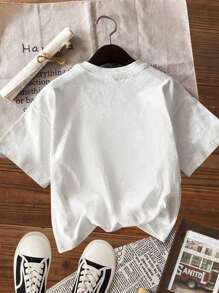 INAWLY Camiseta de cuello redondo de talla grande con gráfico de versículo bíblico y símbolo cristiano para mujeres - Blanco - Ver 2