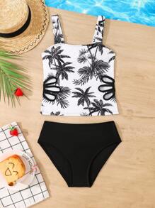 青少年女孩背心比基尼