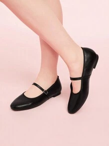 CUCCOO DOLLMOD Women Flat Slip-On Casual Shoes With Buckle Design Spring Shoes Spring Break Easter - Black - View 4