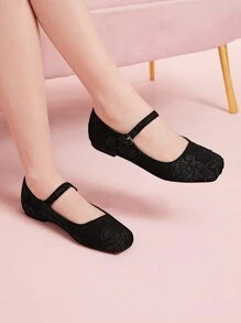 CUCCOO DOLLMOD Women Simple Fashion Casual Slip-On Flats, Everyday Wear Spring Shoes Spring Break Easter - Black - View 4