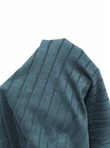 EMERY ROSE Women's Solid Color Round Neck Batwing Short Sleeve T-Shirt And Pants Set - Royal Blue - View 5