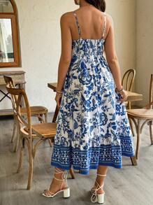 SHEIN Maternity Floral Print Casual Slip Dress