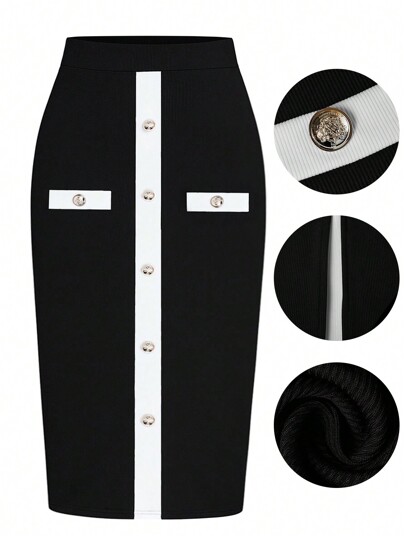 Rometta Plus Size Simple Casual Everyday Skirt Fall Cloth For Women