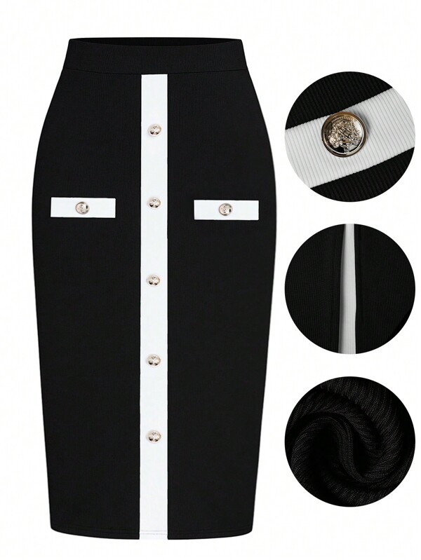 Rometta Plus Size Simple Casual Everyday Skirt Fall Cloth For Women