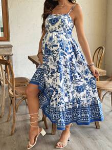 SHEIN Maternity Floral Print Casual Slip Dress