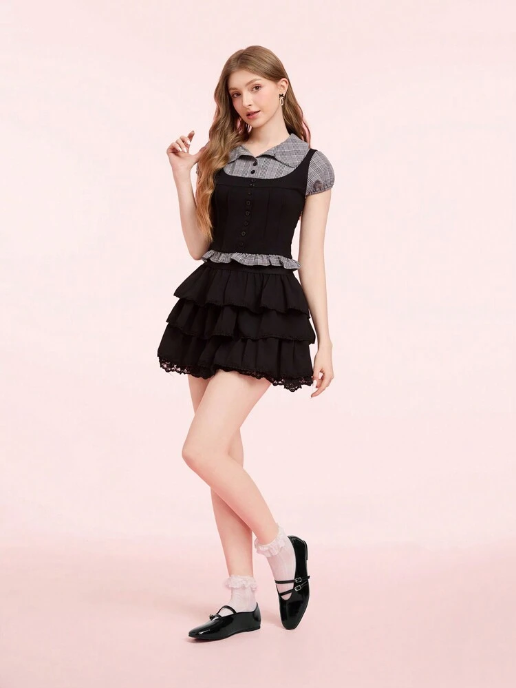 CUCCOO DOLLMOD Women's Casual Mary Jane Flats, Comfortable Versatile Square Toe Slip-On Commuter Shoes